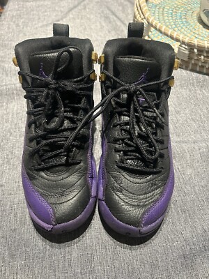 Size Jordan 12 Retro Mid Field Purple Black Gold Leather