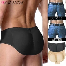 Men Padded Underwear Briefs Boxers Butt Lifter Hips Enhancer Shorts Body Shaper 