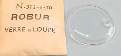 PIÈCE HORLOGERIE MONTRE UN VERRE ROBUR CHEVÉ QUALITÉ A DIAMÈTRE 13.1 mm PIÈCE HORLOGERIE MONTRE UN VERRE ROBUR CHEVÉ QUALITÉ A DIAMÈTRE 13.1 mm
