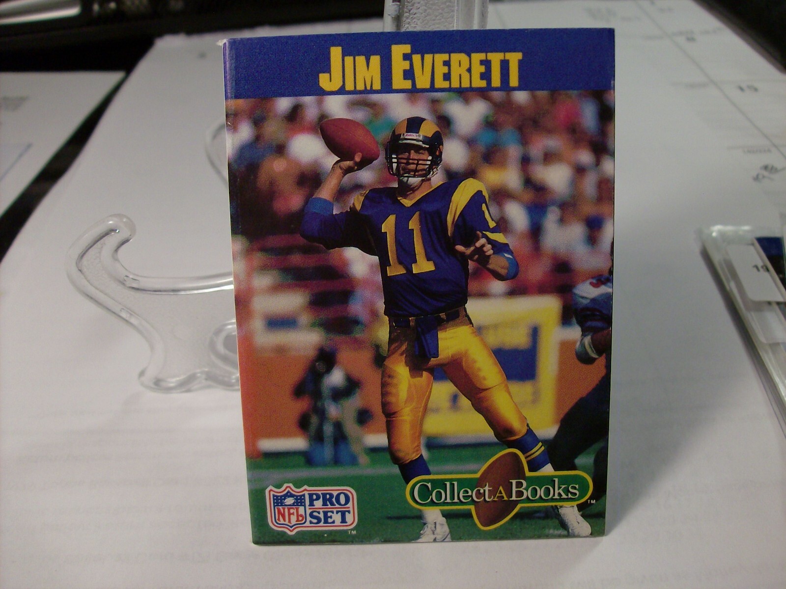 1990 Pro Set Collect-A-Books  #NNO - Jim Everett - Los Angeles Rams 90-174