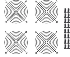 4pcs 120mm Fan Grill 120mm Guard Black with Screws Black 120mm New