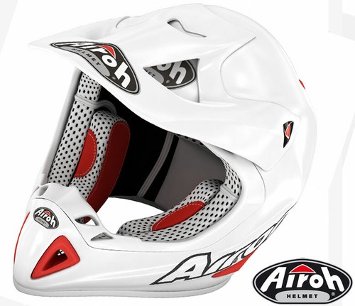 CASQUE AIROH STELT UNI BLANC....Motocross / Enduro / Supermotard MX/SX - Imagen 2 de 4