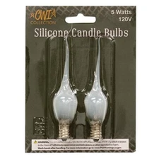 Silicone Dipped 5 Watt Clear Silicone  Bulbs 2 Pack G620264 Incandescent