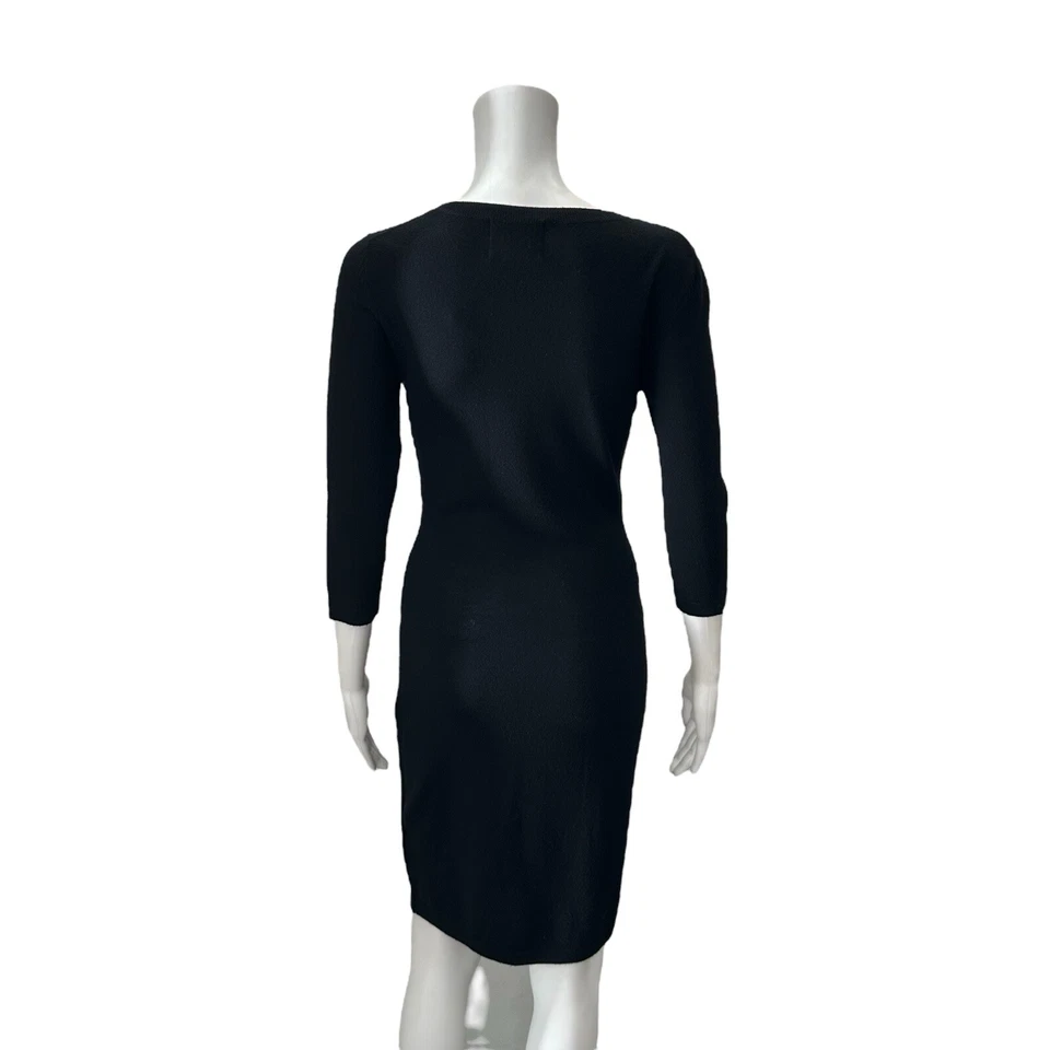 $579 Vestido Markus Lupfer Negro Lentejuelas Panel Talla XS Foto 4 de 4