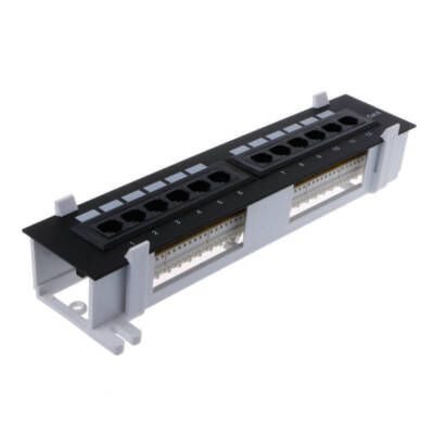 12-Port CAT6 Patchpanel Netzwerk Wandhalterung für Die Rack Montage Neue KG