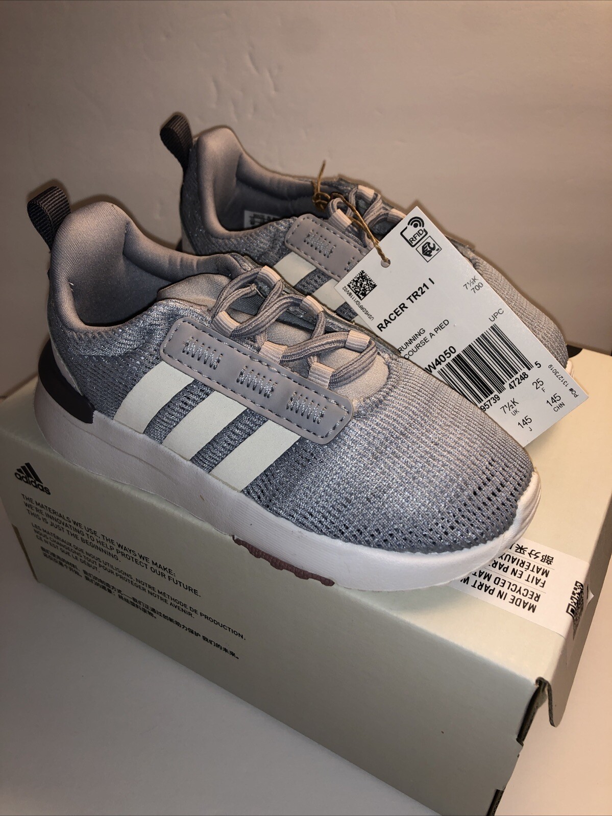 Children Unisex Shoes adidas Kids Racer TR21 (Infant/Toddler) Size 8K New In Box image 3