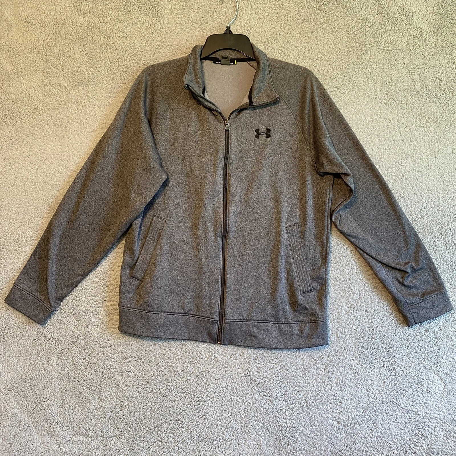 Under Armour Men's L Gray Loose Fit Full Zip Storm Fleece Lined Jacket