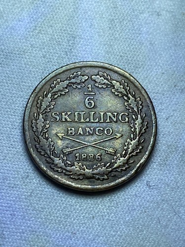 Schweden ⅙ Skilling Banco 1836 - Carl XIV Johan