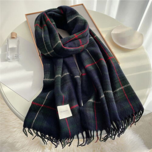 Thermal Scarf Fringe Windproof Fashion Winter Warm Long Wrap Scarf Anti-pilling
