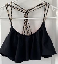 Victoria's Secret PINK Small Ruffle Leopard Cheetah Animal Print Bikini Top Swim