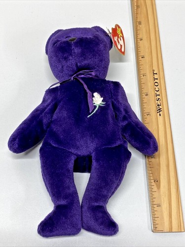 TY Beanie Baby Princesa Diana Di Memorial Bear, cohete 1997, con etiquetas y bebé Yoda - Imagen 4 de 12