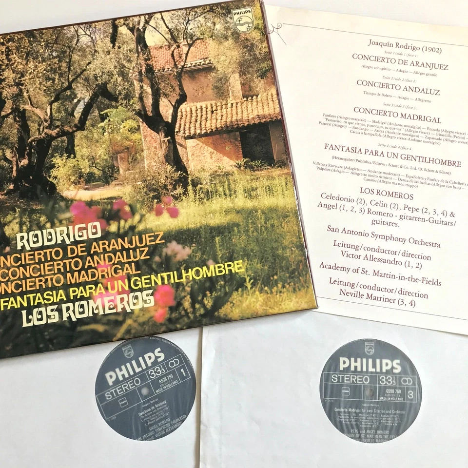 Rodrigo - Concierto De Aranjuez & Andaluz - Los Romeros 2LP Philips Box Set NM - Image 2 of 4