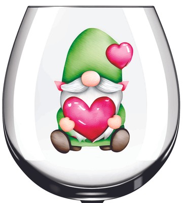 x12 Gonk Gnome Aquarell Glas Vinyl Aufkleber Aufkleber Farbe qw210