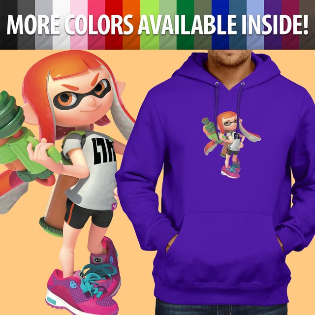 Pullover Sweatshirt Hoodie Sweater Nintendo Splatoon Gamer Orange