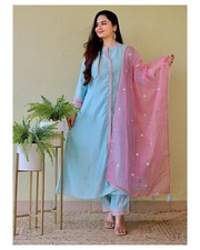 BLUE SILK SET