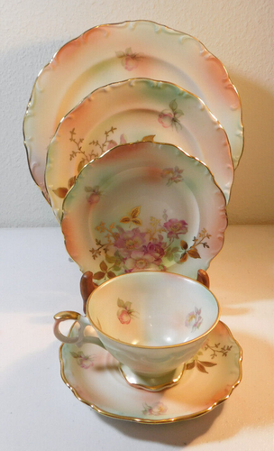 HOUSE OF GOEBEL "HGE1" MUSTER 5 TEILIGES GEDECK (S) W. GERMANY FLORAL - Bild 2 von 10