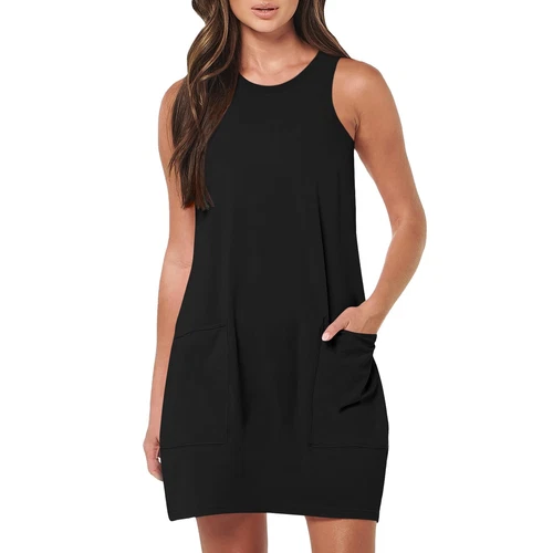 Summer Womens Sleeveless Sundress Short Beach Vacation Tank Dresses With Pockets - Bild 20 von 54