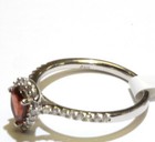 New 925 Sterling Silver .34ct I1 H diamond garnet halo ring 2.2g size 6 — photo 6