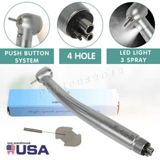 Dental High Speed Handpiece with LED Light E-generator 4 Hole Pana Max US STOCK