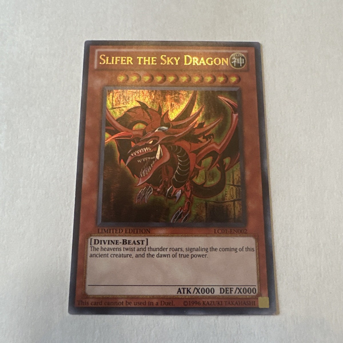 インフェルノ ルシファー Yugioh LC01-EN002 Slifer The Sky Dragon Limited Edition