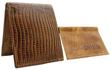 Handcrafted All Leather Cowboy Western Honey Bi-Fold Wallet