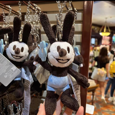 Disney 100 authentic 2023 Oswald lucky rabbit Small Plush keychain