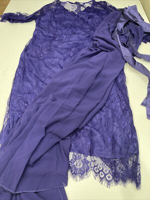 New Exclusive Everyday- Women's Dark Purple Dress With Skirt Add On- Size L