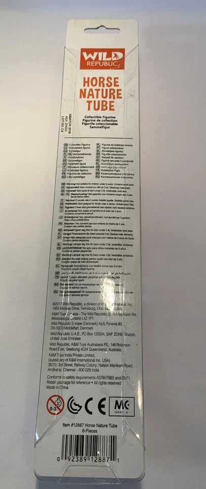 TUBO NATURAL CABALLO REPÚBLICA SALVAJE 6 piezas surtido PVC plástico caballo nuevo sellado Foto 4 de 4