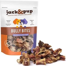 Jack&Pup Premium Grade Odor Free Bully Bites Dog Treats, 2 Lb. Value Pack � All