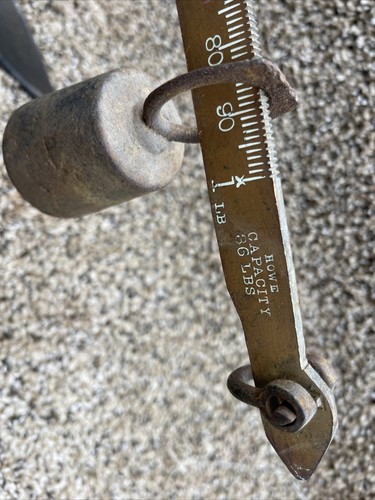Antique Heavy HOWE Cast Iron 3 Toe Crows Foot Balance Beam Arm Scale Sold As Is - Picture 10 of 24