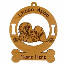 Lhasa Apso Standing Dog Ornament Personalized With Your Dogs Name 3499