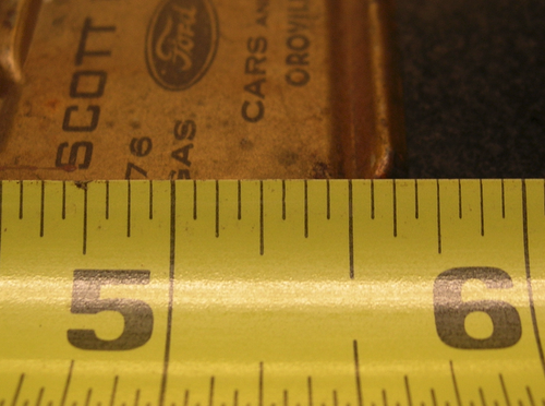 #153 – 1930s OROVILLE, WASH. - Tin Advertising Thermometers – SCOTT MOTORS - Picture 6 of 8