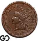 1869 Indian Head Cent Penny, Choice VF Better Date