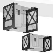 Adjustable Under Desk PC or NAS Mount Bracket Holder up to 22 Lbs with Deskto...