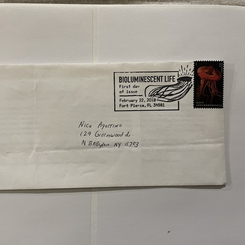 2018 Bioluminescent Life Forever Stamp FDC Fort Pierce FL