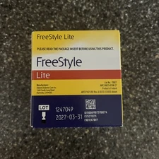 FreeStyle Lite Blood Glucose Test Strips EXP 3-31-2027  100 Count New!! Sealed!