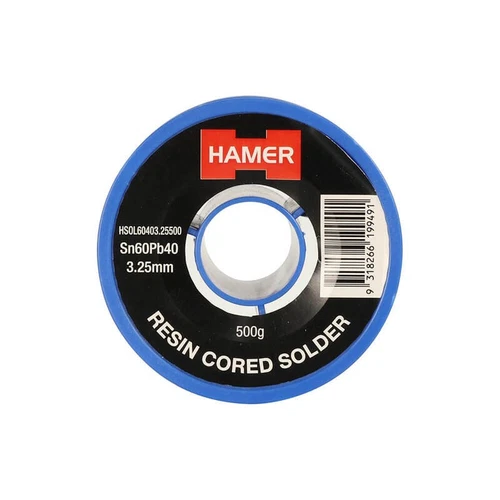 Hamer Hamer HSOL60403-25500 | 3.25mm Resin Cored Solder 60/40 | 500g - Picture 2 of 2