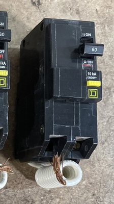 #ad Square D QO260GFI Mini Circuit Breaker QO 60A 2 Pole 120 240VAC No box $59.00