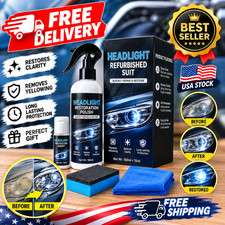 180ml Headlight Restoration Fluid Kit Car Headlamp Polish Cleaner Repair
