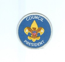BSA  Council President adult office badge  dl
