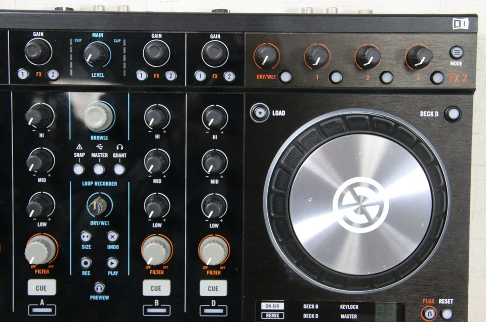 Native Instruments Traktor Kontrol S4 MK2 4-Channel DJ Controller w/ AC Adapter - Image 4 of 4