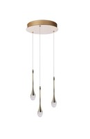 Moderne HäNgelampen 3X28W/Led 2240Lm IP20 3000K - Durchsichtig Goldener Glanz