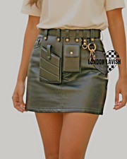 2-piece belt bag/Fanny pack/ Phone holder belt, One size, Faux Leather,