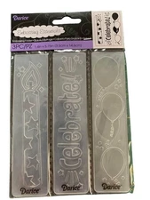 Darice Embossing Essentials Birthday Folders 3Pc Set New Crafting Tool