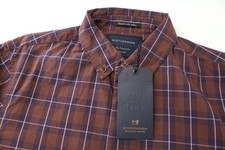 SCOTCH SODA Ams Couture Men's Shirt S Checked Pattern Purple Brown Cotton