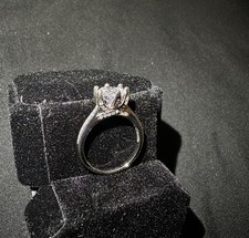 Round stone 925 Sterling Silver Ring