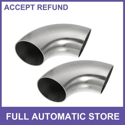 TWO OD 2.25 Inch 90 Degree 1.5mm Thickness Mandrel Bend Elbow SS304 Universal