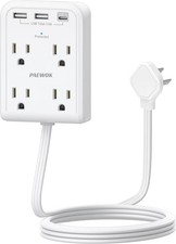 Surge Protector Power Strip, Outlet Extender Stick with USB C Ports, 4 Outlet 3