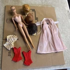 Midge Barbie Fashion Queen Doll Mattel 1960s 3 Wigs & nightgown / bathing suit