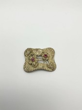 Vintage Art Nouveau Flower Design With A Face Belt Buckle S1